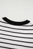 Black Stripe Knit Top