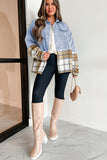 Plaid & Denim Patchwork Jacket