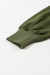 Olive Half Zipper Oversized Hoodie