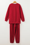 Racing Red High Low Pullover & Skinny Pants Set