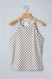 Checkered Halter Tank Top