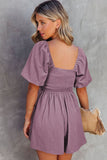Valerian Square Neck Ruched Romper
