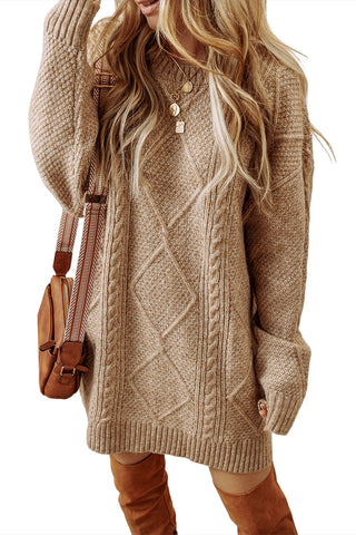 Beige Cable Knit Sweater Dress Red Boutique Beige Cable Knit Sweater Dress Red Boutique