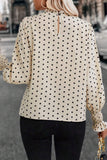 Polka Dot Frilled Collar Blouse