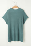 Teal Short Sleeve Oversized Sweater