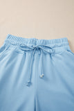 Blue Solid 2 Piece Outfit