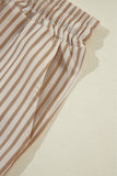 Stripe Wide Leg Drawstring Pants