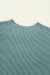 Teal Short Sleeve Oversized Sweater