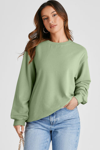 Sage Drop Shoulder Crewneck Sweatshirt