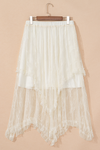 Lace Cascading Tiered Maxi Skirt