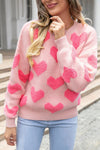 Heart Jacquard Knit Sweater