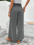 Bohemian Slit Wide Leg Smocked Pants
