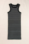 Black Stripe Tank Dress