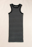 Black Stripe Tank Dress