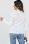 Lace Mock Neck Long Sleeve Top