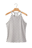 Checkered Halter Tank Top