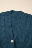 Cable Knit Button Front Cardigan