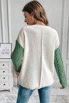 Vineyard Color Block Drop Shoulder Sweater