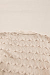 Cable Knit Eyelet Baggy Cardigan