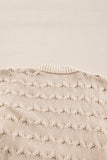 Cable Knit Eyelet Baggy Cardigan