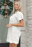 White Eyelet Embroidered Dress
