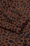 Leopard Ruffled Puff Sleeve Blouse