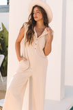 Wide Leg Sleeveless Jumpsuit