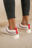 Embroidered Thick Sole Slippers | 2 Colors