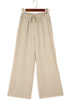 Stripe Wide Leg Drawstring Pants