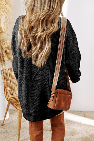 Black Cable Knit Sweater Dress Red Boutique Black Cable Knit Sweater Dress Red Boutique