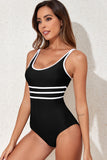 Striped Detailed One Piece Swimsuit