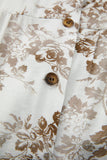 Floral Puff Sleeve Button Front Maxi Dress