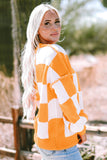 Checkered Bishop Sleeve Sweater | 3 Colors