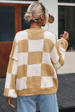 Checkered Bishop Sleeve Sweater | 3 Colors