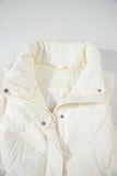 White Puffy Zip Up Vest