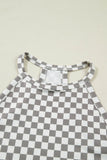 Checkered Halter Tank Top