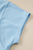Blue Solid 2 Piece Outfit
