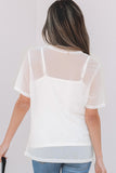 Sheer Mesh Short Sleeve Top