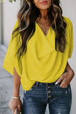 Summer Sleeve Wrap V Neck Blouse