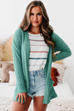 Light Teal Textured Cardigan w/ Pocket