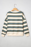 Stripe Oversized Crew Neck Sweatshirt