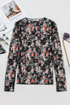 Floral Sheer Long Sleeve Top