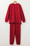 Racing Red High Low Pullover & Skinny Pants Set