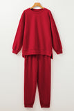 Racing Red High Low Pullover & Skinny Pants Set