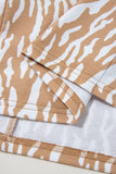 Abstract V Neck Short T Shirt Dress