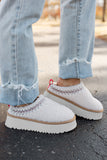 Embroidered Thick Sole Slippers | 2 Colors