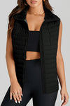 Plush Collared Quilted Puffer Vest