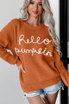 Hello Pumpkin Textured Sweater