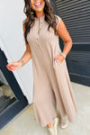 Wide Leg Sleeveless Jumpsuit