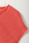 Knitted Notch V-Neck Top